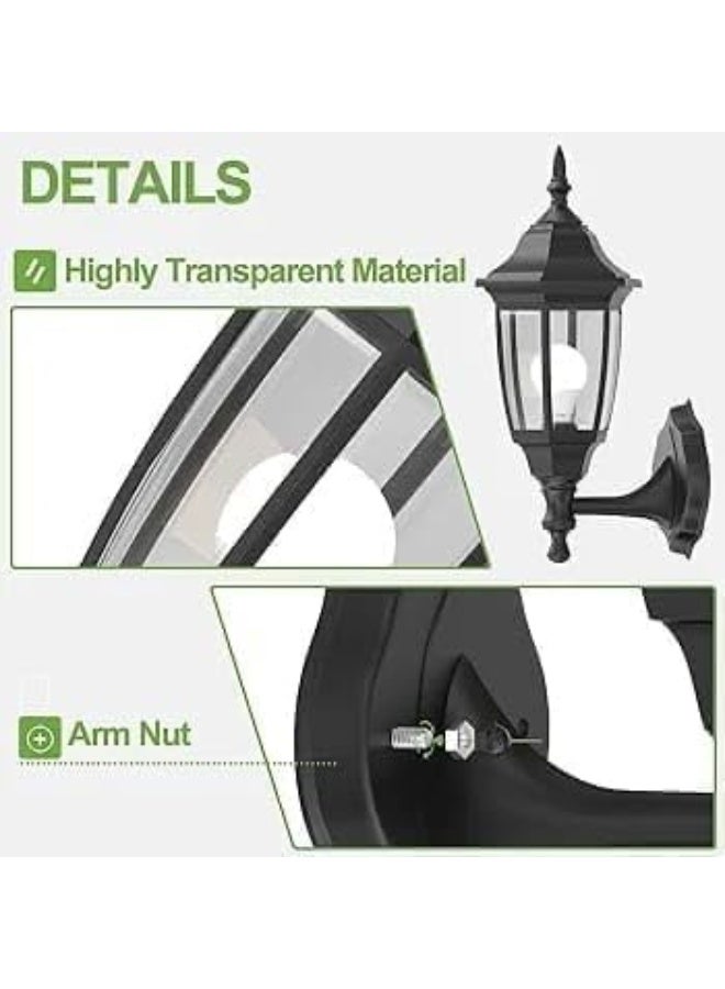 المفتاحة مصباح جداري LED خارجي فريد من نوعه - عبوة من قطعتين، مصابيح إضاءة خارجية مقاومة للماء، بلاستيك مقاوم للتآكل، مصابيح أمان للجراج، الشرفة الأمامية، الحديقة، الفناء، الساحة - Image 4